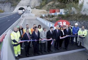 Vinci Escota inauguration du tunnel de la borne romaine